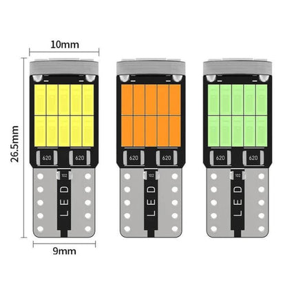 Car Interior LED Reading Light Kit For Cabin Lighting - 10-Pack compact 11x27mm 800lm 1.6W aluminum IP67 12V map light upgrade