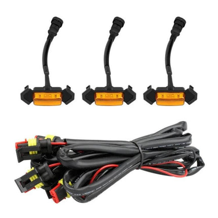 3 In 1 Front Grille LED Lights For Trucks Daytime Running Lights - triple amber grille LEDs with plug-and-play wiring for Toyota Tacoma TRD 2016-2019
