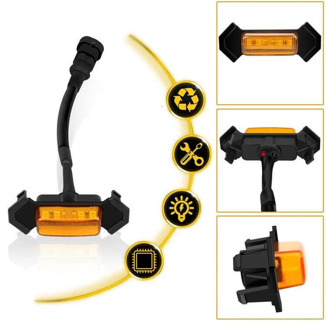 3 In 1 Front Grille LED Lights For Trucks Daytime Running Lights - amber LED grille lamp for 2016-2019 Toyota Tacoma TRD, ABS housing, plug-and-play