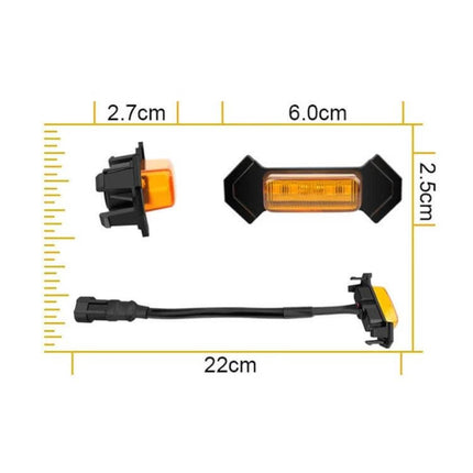 3 In 1 Front Grille LED Lights For Trucks Daytime Running Lights - amber LED grille light with ABS housing, 6.2x2.7x2.5cm, plug-and-play wiring for Toyota Tacoma TRD 2016-2019