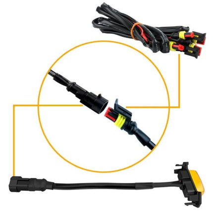 3 In 1 Front Grille LED Lights For Trucks Daytime Running Lights - wiring harness and plug-and-play connectors for Toyota Tacoma TRD 2016-2019