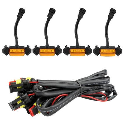 Toyota Tacoma TRD 4-In-1 LED Front Grille Lights for Daytime Use compact plug-and-play amber LED kit with wiring harness