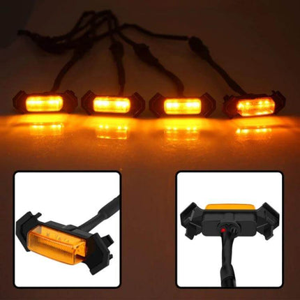 Toyota Tacoma TRD 4-In-1 LED Front Grille Lights for Daytime Use — amber 4‑unit plug‑and‑play grille lights, ABS housing, 12V DC, daytime visibility