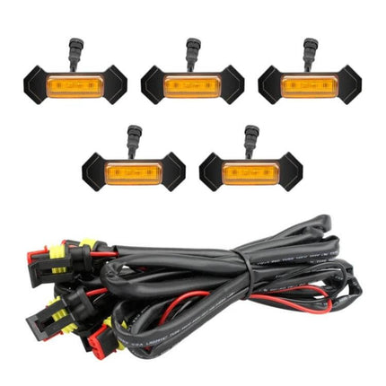 Toyota Tacoma TRD 5-In-1 LED Front Grille Lights For Daytime Driving compact ABS 12V modules with wiring harness