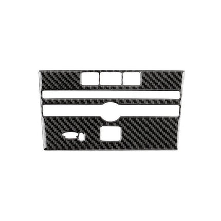 Carbon Fiber CD Console Panel Sticker for Infiniti Q50 and Q60 - black carbon fiber dash trim for CD console