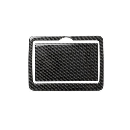 Decorative Carbon Fiber Sticker for Infiniti Q50 Q60 Cup Holder - textured black carbon fiber rear water cup holder panel decal