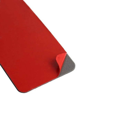 Carbon Fiber Decorative Sticker for Infiniti Q50 Q60 Rear Seat Ashtray - red peel-and-stick backing close-up