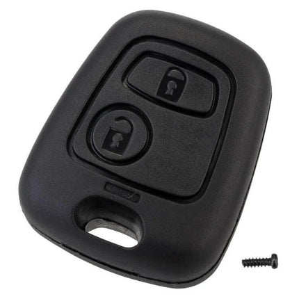 Durable Protective Case for Peugeot Citroen Car Remote Keys black ABS key fob cover with screw, protects against scratches and drops