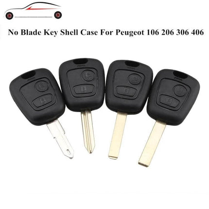 Durable Protective Case for Peugeot Citroen Car Remote Keys - black ABS no-blade key shell set protecting 106 206 306 406 remotes