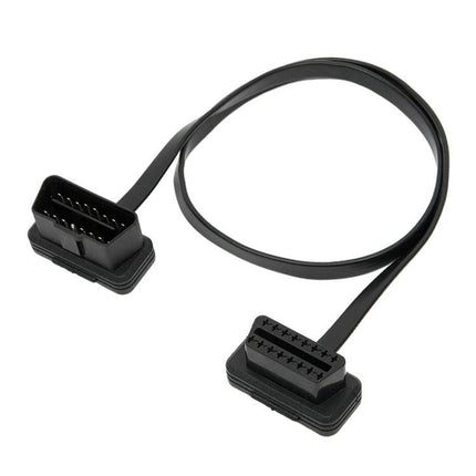 OBD Extension Cable for Home Vehicle Diagnostic Needs - flat black 16-pin OBD extension cable for easy garage diagnostics