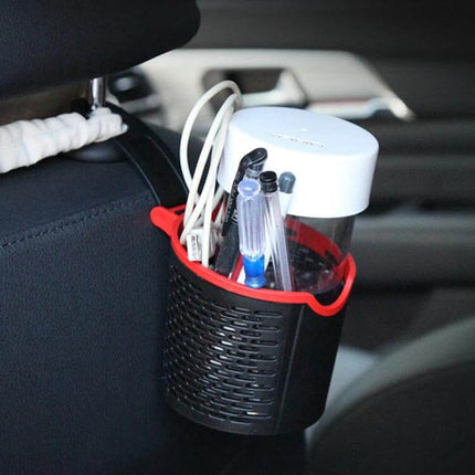 Practical Car Seat Back Hook Organizer for Storage hanging on seat holding pens charger bottle and small items
