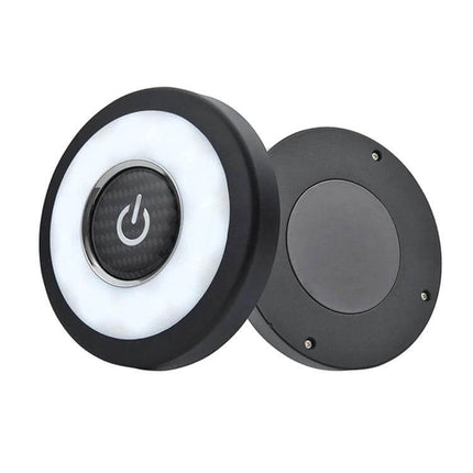 Car Round Dome Reading Light For Interior Nighttime Reading - compact LED interior car reading light with soft glare-free ring and touch power button