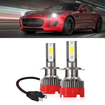 Two Pack Car LED Headlights for Everyday Driving and Safety - 6000K DOB chips, 360° beam, easy install for 12V/24V vehicles