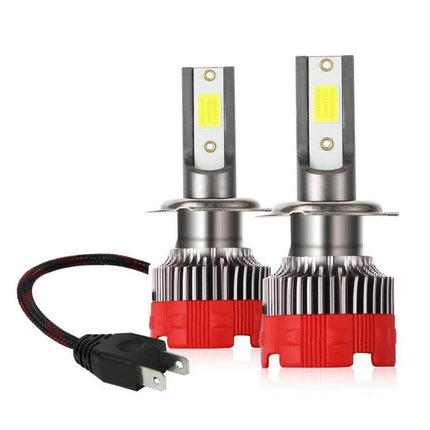 Two Pack Car LED Headlights for Everyday Driving and Safety - easy-install DOB chips 6000K cool white 360° beam for 12V/24V vehicles