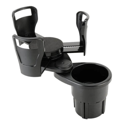 Practical Universal Black Car Cup Holder for Everyday Driving - adjustable, tool-free installation to secure drinks and prevent spills