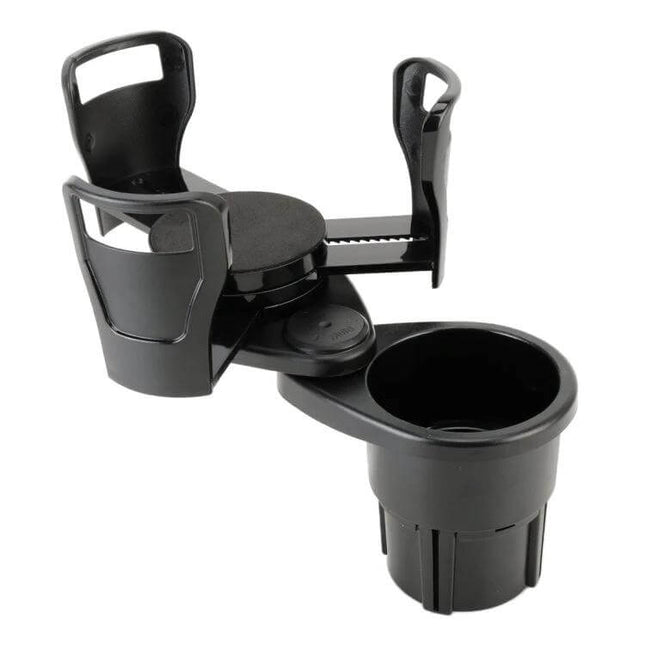 Practical Universal Black Car Cup Holder for Everyday Driving - adjustable, tool-free installation to secure drinks and prevent spills