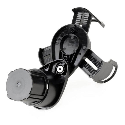 Practical Universal Black Car Cup Holder for Everyday Driving shown installed in vehicle, securing coffee and water bottles, easy tool-free setup