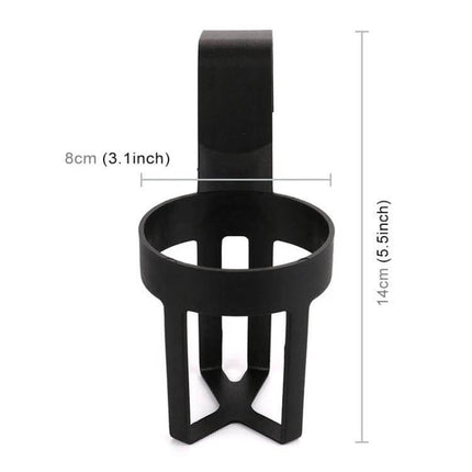 Versatile Universal Car Cup Holder for Secure Drink Storage - black ABS hanging cup holder, 8cm diameter, 14cm height, stable drink support