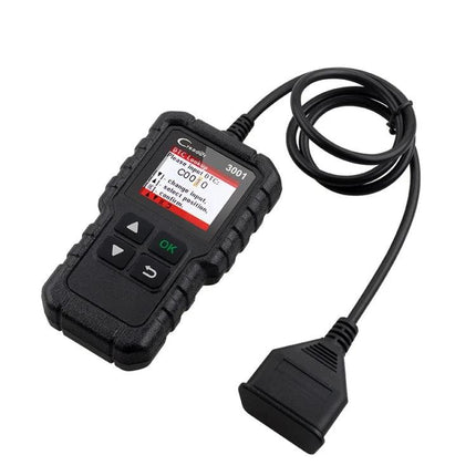 Essential Launch Tool for Home Vehicle Maintenance and Checks - compact OBD2 scanner with screen and cable for EVAP and engine code checks