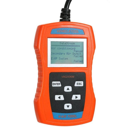 Essential Device for Everyday Car Maintenance and Troubleshooting - orange OBD2 code reader displaying trouble codes for check engine diagnostics