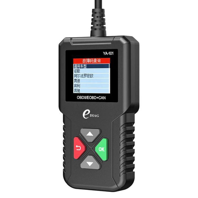 YA101 Code Reader for Everyday Vehicle Maintenance Checks - handheld OBD2 diagnostic tool with color screen and cable for home car checks