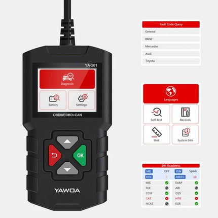 Handy Device for Everyday Car Maintenance and Diagnostics - handheld OBD2 scanner displays fault codes and live data for easy vehicle checkups