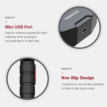 Handy Device for Everyday Car Maintenance and Diagnostics USB port and non-slip grip close-up