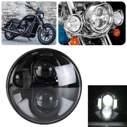 Car LED Headlight 5.75 Inch Ideal For Night Driving - round LED headlight for motorcycles, classic cars and trucks, bright easy-install lighting