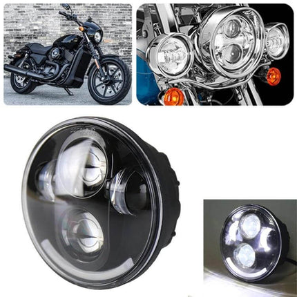 5.75 Inch Harley LED Headlight For Motorcycle Use Daily - 5.75" CREE 40W 12V durable diecast aluminum headlamp for commuting and weekend rides