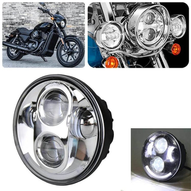 5.75 Inch Harley LED Headlight For Motorcycle Use Daily - 5.75-inch CREE LED 40W 12V durable diecast aluminum headlight for commuting and weekend rides