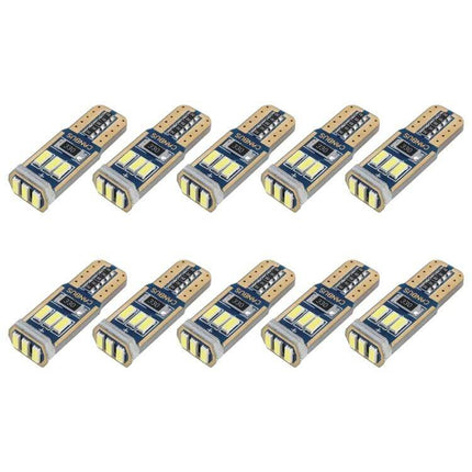 T10 Car Clearance Light With Decoder For Everyday Use - 10-pack compact 27x10x6 mm LED replacement bulbs for cars, trucks, SUVs