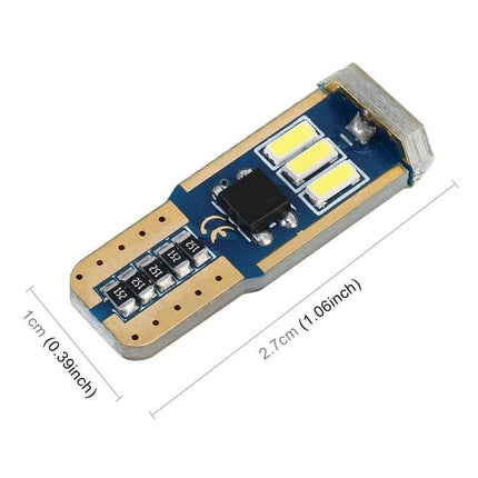 T10 Car Clearance Light With Decoder For Everyday Use - compact 27x10x6mm LED clearance bulb with decoder for cars, trucks, SUVs