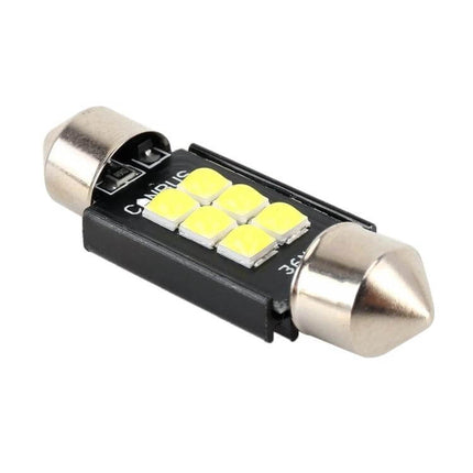 36mm Car Reading Lamp Dome Light 6000K Cool White 2-Pack - compact 36mm LED dome interior light for map reading and cabin illumination