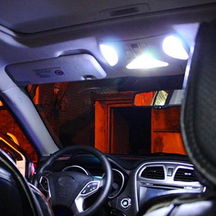 36mm Car Reading Lamp Dome Light 6000K Cool White 2-Pack installed as bright interior dome lights for nighttime map reading and cabin illumination