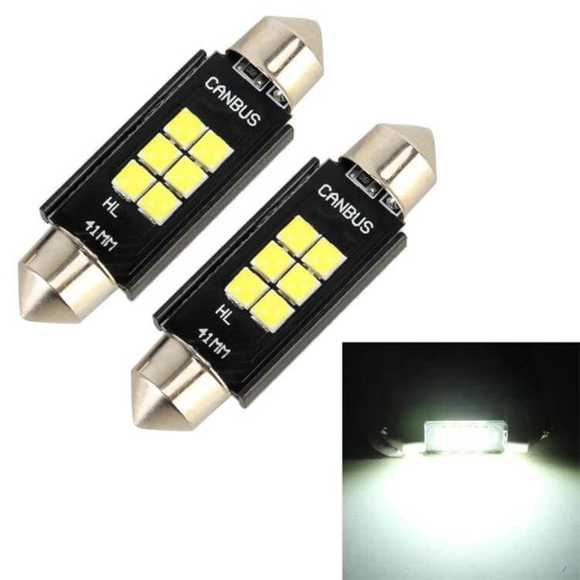 Car Reading Lamp Dome Light 41mm For In-Car Reading - pair of 41mm CANBUS LED dome bulbs, low power interior reading lights