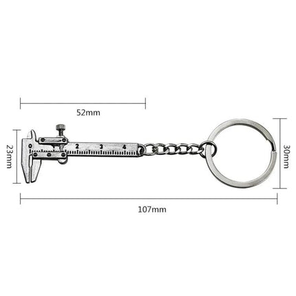 Mini Vernier Caliper Keychain for Portable Measurements