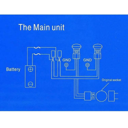 Halogen Lamp Brightening Line 70cm Cable Length For Everyday Use wiring diagram showing battery, sockets, bulbs and ground connections