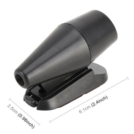 Wind Powered Deer Alert Repeller For Cars, Pair, Black - compact black wind-powered deer whistle repeller for vehicles, easy clip-on installation, no batteries