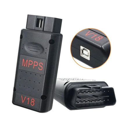 Car Diagnostic Tool for Everyday Vehicle Maintenance - compact OBD2 MPPS V18 scanner for quick ECU error code checks before trips