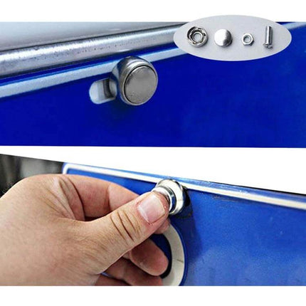 Anti Theft License Plate Screws 10 Sets Durable Metal - zinc alloy tamper-resistant plate mounting screws with caps shown installed and being removed