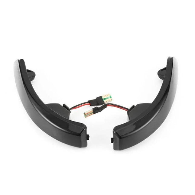Ford LED Dynamic Turn Signal Light 2-Pack for Cars - black ABS dynamic LED indicator pair with wiring harness, weather-resistant plug-and-play upgrade