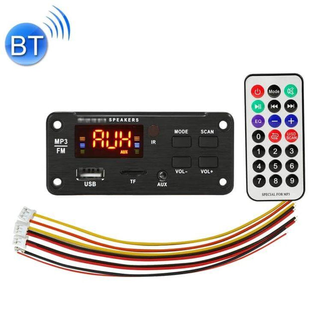 Bluetooth Car MP3 Player with FM Radio and Remote Control compact in-dash unit with USB TF AUX display and remote
