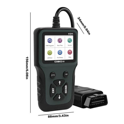 A Practical Tool for Everyday Vehicle Maintenance and Checks – handheld OBD2 scanner with color screen and OBDII connector