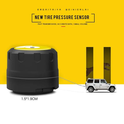 Reliable Tire Pressure Monitoring for Daily Vehicle Safety Checks - compact Bluetooth tire pressure sensor shown next to SUV