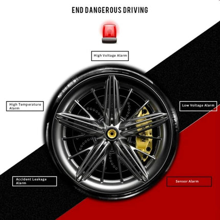 Reliable Tire Pressure Monitoring for Daily Vehicle Safety Checks - Bluetooth alerts for high/low pressure, temperature, sensor, leakage, and voltage warnings