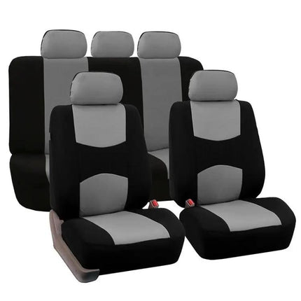 Black Universal 9-in-1 Anti-Slippery Car Seat Cushion Set