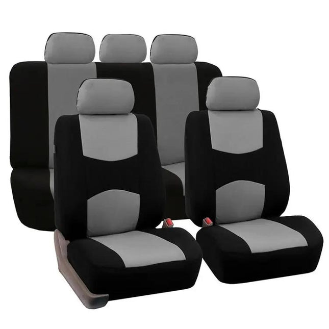 Black Universal 9-in-1 Anti-Slippery Car Seat Cushion Set