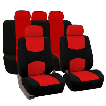Black Universal 9-in-1 Anti-Slippery Car Seat Cushion Set