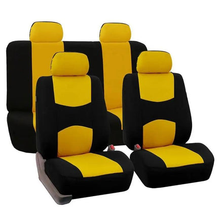 Black Universal 9-in-1 Anti-Slippery Car Seat Cushion Set