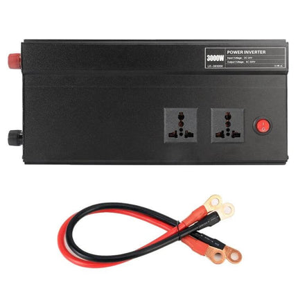 Reliable Car Power Inverter for Roadside Device Charging compact 24V-to-220V inverter with dual outlets and battery cables for emergencies